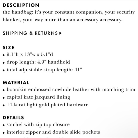 Kate Spade “Caley” Black and White Handbag - Picture 6 of 6